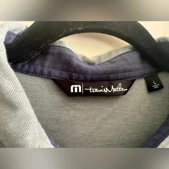 Mens Travis Mathew Golf Brand Micro stripe Pima Cotton Polo Shirt L - Picture 11 of 11